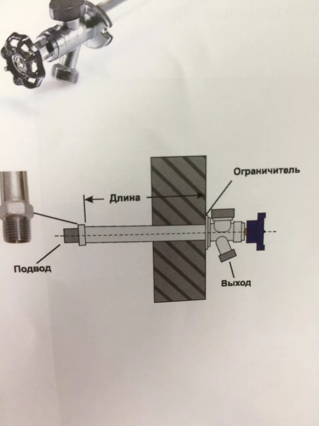 AQUATIM Кран незамерзающий для стен (650 мм) W-HF0265